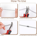 Pull chain Kit,  Ceiling Fan Pull Chain, 7.5" Stainless Steel Ball Chain with 1 Connectors,  Rust Proof 3mm Fan Pull Chain Extension