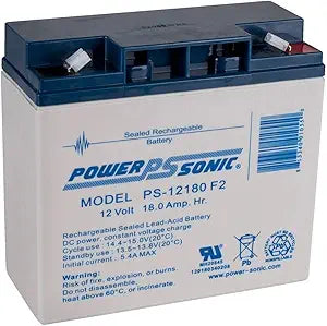 Power Sonic PS-12180 F2 12V 18AH SLA Battery.