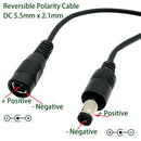 REV POLARITY 2.1 DC Power 5.5mm x 2.1mm Reverse Polarity Power Converter Cable Cord for Keyboard Guitar Piano Effect Pedals Speaker Radio