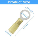 RT38-1210-10, MVO  Heat Shrink Ring Terminals 3/8",  10 PACK  M10 Yellow 12-10 AWG Electrical Connectors Waterproof and Insulated