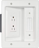 Cable Conceal Kit, MVO Wall Cable Concealer Kit, Flat Panel TV Connection Kit with Cable Management Box, In Wall TV Power Kit Hides Cords and Cables
