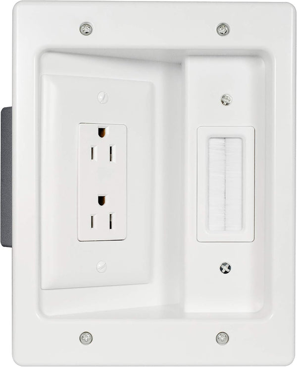 Cable Conceal Kit, MVO Wall Cable Concealer Kit, Flat Panel TV Connection Kit with Cable Management Box, In Wall TV Power Kit Hides Cords and Cables