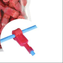519D, mvo 4PK T Tap Wire Connectors - Red 22-18AWG Waterproof Self-Stripping Quick Splice Electrical Terminals