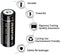 18500-R      - 18500 Rechargeable Batteries, IMR 18500 Rechargeable Li-ion Battery 1600mAh 3.7V