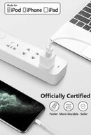 IPHONE USB A White Cord 3FT [Apple MFi Certified] Charger Lightning to USB Charging Cable Cord Compatible iPhone 14/13/12/11 Pro/11/XS MAX/XR/8/7/6s Plus,iPad Pro/Air/Mini,iPod Touch