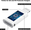 USBC F to Iphone DATA , MVO Lightning Male to USB C Female Charging Adapter,[Apple MFi Certified] Type C Charging Support Data Transmission Connector Dongle Compatible with iPhone