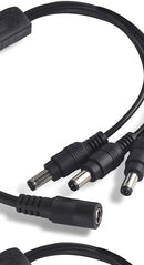 CBPM4TB, MVO DC 1 Female to 3 Male Output Power Splitter Cable 1 to 3 DC CCTV Camera Power Splitter Cable Y Adapter for CCTV Security Cameras and LED Strip Lights