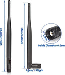 WIFI-Antenna, MVO Dual Band WiFi 2.4GHz 5GHz 5.8GHz 6dBi RP-SMA Male Antenna for WiFi Router Wireless Network Card USB Adapter Security IP Camera Video Surveillance Monitor