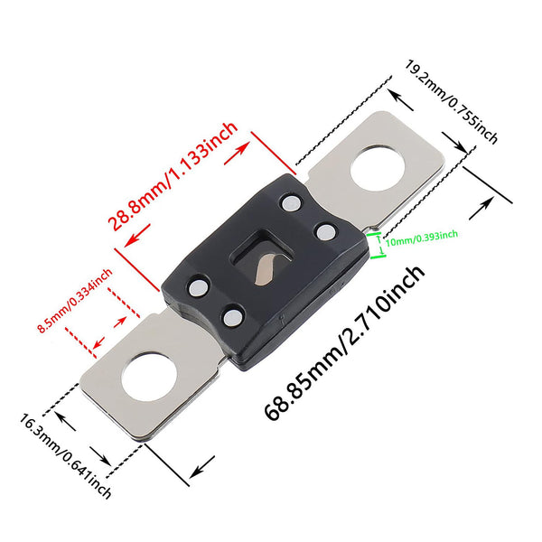 200A MEGA High Current Fuse AMG Fuse 200 Amp Bolt-on Fuse