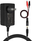 LITHIUM-ION CHARGER, AC/DC 12V LiFePO4 Battery Charger, 14.4 14.6V/1.5A Output with Dual Alligator Clips