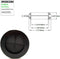 1132D, MVO 1-3/8 in Rubber Grommets for Wiring, 1-3/16 in ID, Double-Sided Rubber Plugs for Round Holes, Firewall Grommet Automotive, Wire Cable Protection