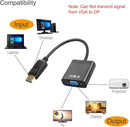MV12790, MVO Display Port to VGA Adapter, DisplayPort DP to VGA Converter (Male to Female) for Computer, Desktop, Laptop, PC, Monitor, Projector, HDTV