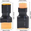 XT60M-XT90F Adaptor, MVO  XT60 to XT90 Male Female Adapter No Wires for RC Car Lipo NiMH Battery Connectors Airplane Truck Boat...