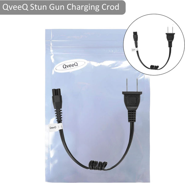 STUN CORD Stun Gun Charger Cord Compatible with VTS-T03, VTS-195; Police 305, Police 928-58, Avenger, Guard Dog Security, Jolt, Stun Master and Most Other Stun Guns （Expandable to 12inch）