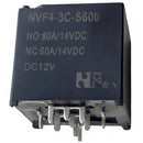 NVF4-3C-S60b 12V 80A 5-Pin SPDT Sealed Mini ISO Automotive Power Relay 12VDC Coil, Compatible with V7EC-12V-80A V7-1C-P-12V-80A AZ983-1C-12DE Cooling Fan Fuel Pump Relay
