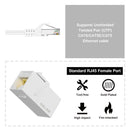 MV15696-25  25 Pack RJ45 Cat6 Keystone Coupler  Female to Female Cat6 Keystone Jack, UTP Keystone Coupler Insert,Keystone Jack, White