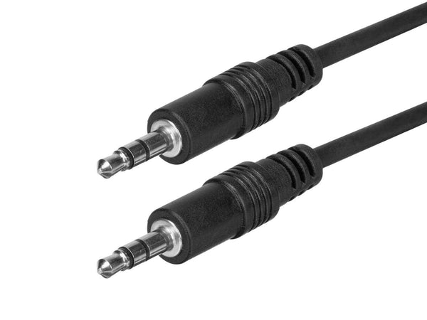 MV644 6FT 3.5mm Stereo Plug/Plug M/M Cable - Black