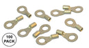 Philmore 65-1027C, 22-18AWG Non-Insulated 1/4" Ring Terminals ~ 100PK