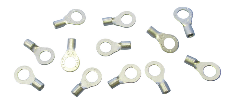 Philmore Non-Insulated Ring Terminals 16-14 AWG Copper with Tin Plating Various Stud Sizes