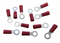 65-1525C, Philmore 100pc #8 Ring Red Insulated Crimp Terminals for 22-18 AWG