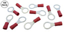 Philmore 65-1528C, 22-18AWG Red Insulated 5/16" Ring Terminals ~ 100 Pack