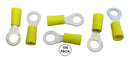 Philmore 65-1567C, 12-10AWG Yellow Insulated 1/4" Ring Terminals 100PK