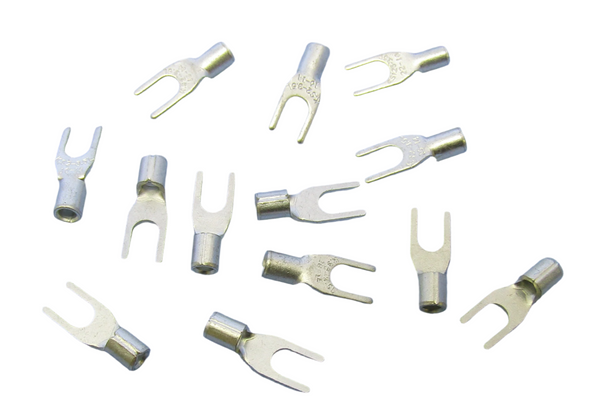 65-2044, Philmore #6 Spade Non-Insulated Crimp Terminals for 16-14 AWG 15pk