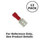 Philmore 65-4525, 22-18AWG Red Insulated 0.250" Female Quick Slide 12PK