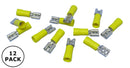 Philmore 65-4565, 12-10AWG Yellow Insulated 0.250" Female Quick Slide 12PK