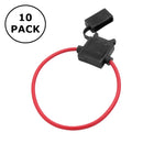 10 Pack of ATC In-Line Fuse Holders and 18AWG Wire Loop