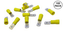 Philmore 65-5565C, 12-10AWG Yellow Insulated 0.250" Male Quick Slide 100PK