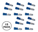 Philmore 65-7541, 16-14AWG Blue Insulated 0.156" Male Bullet Plug 15PK