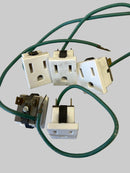 8545W-5PK, MVO Panel Mount 5-15R AC Socket w/ Grenn Grounf Lead 6"