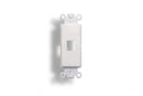 68PL-13-1WH, White 1-Port Keystone Decorator Wall Plate Insert