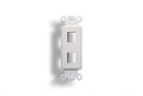 68PL-13-2WH, White 2-Port Keystone Decorator Wall Plate Insert