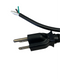 AC42-Black, MVO Power cord 18/3 3ft. Black