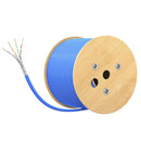 6A04FPBL2, Wavenet Plenum Shielded Cat 6A Blue 10GB 750mhz  23awg/4PR CMR 1000ft