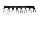 JUMPER-8B, MVO 8-Position Jumper Block Terminal 400V 10A | 8-position fork type barrier terminal strip for wire connections