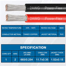4804 100ft  Deka RED  2 Gauge 600V Marine Wire, 2 AWG Tinned Copper Electrical Wire, Boat Cable for Automotive, Solar, Car Audio, Trailer, Camper & Marine Wiring