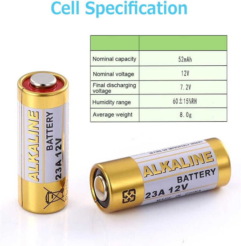 A23 Alkaline Battery ,12V 50ma 1pk