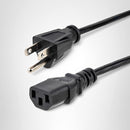 CC-110, PHC Computer Power Cord,1.5FT  NEMA 5-15P to C13, 10A 125V, 18AWG, Black Replacement AC Power Cord, Printer Power Cord, PC Power Supply Cable, Monitor Power Cable -