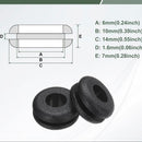 1123D, Noble 10 PACK 1/4 ID, 3/8 Drill Hole, Firewall Grommet Automotive Rubber Hole Eyelet Ring Gasket for Wire Cable Hose Protection, Metal Electric Box, (6x10mm, Black) Visit the uxcell Store