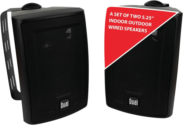 MVLU53PB, MVO Dual Electronics 5.25" 3-Way High Performance Outdoor Indoor Wired Speakers |