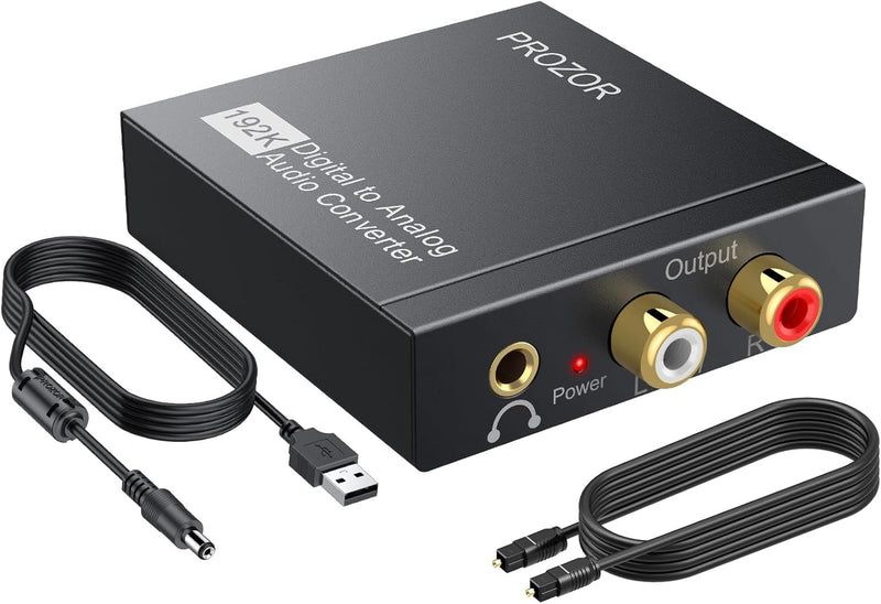 MVOPTICAL/RCA, MVO  Digital to Analog Audio Converter DAC Digital SPDIF Optical to Analog L/R RCA Converter Toslink Optical to 3.5mm Jack Adapter