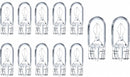 ML-2825-12pk, MVO 2825 Bulb Long Life Tail light 168 194 W5W 1/4 Wedge Base 12V 5W Clear for Cars Landscape RV Camper