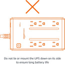 UPS400W/ MVO UPS Battery Backup & Surge Protector, 400VA/255W, 6 Outlets, Uninterruptible Power Supply, Small Compact Size, Black