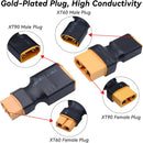 XT60M-XT90F Adaptor, MVO  XT60 to XT90 Male Female Adapter No Wires for RC Car Lipo NiMH Battery Connectors Airplane Truck Boat...