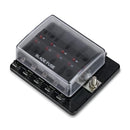 BLM-I-310, Qual 10 Way Blade Fuse Box for Automotive [ATC/ATO Blade Fuses] [100 Amp][LED Indicator] [Protection Cover] [10-30V DC; 12V] Auto Marine Fuse Block