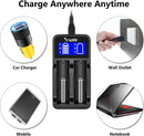 18650 Dual Battery Charger for 18650 3.7V Li-ion  Rechargeable Batteries