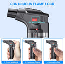Techno Torch, MVO  Butane Refillable Jet Flame Torch Lighter, Windproof, Safe, Multi Utility Lighter for Candles, Fireplaces, Campfires, Grill (Without Butane)